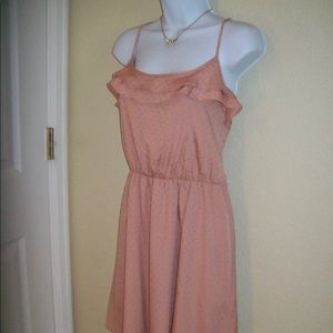 Gold Studded Mauve Dress